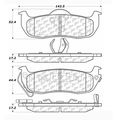 Centric Parts Posi-Quiet Ext. Wear Pad, 106.10410 106.10410